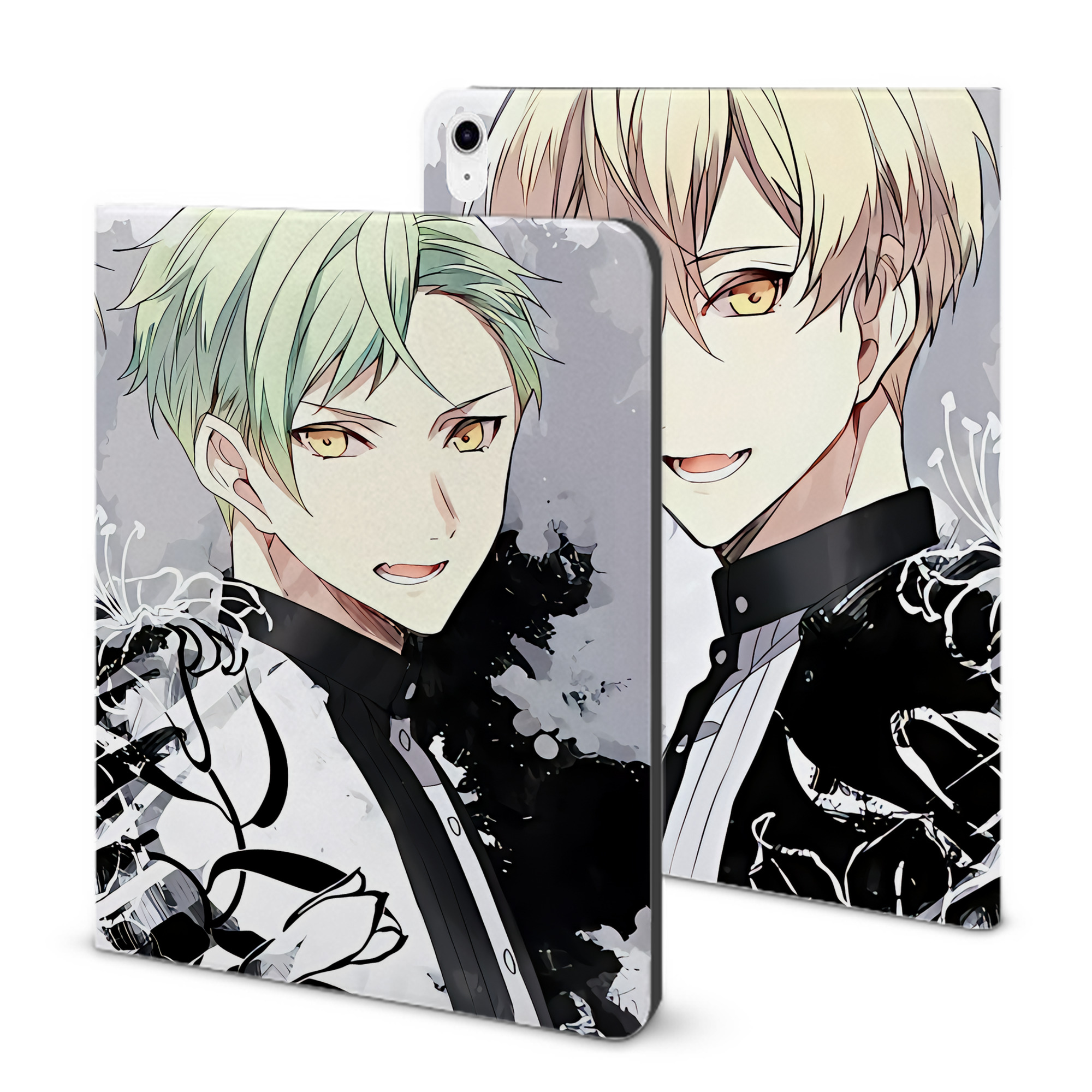 （画像用） 刀剣乱舞 Touken Ranbu IPad ケース ブック型 PUレザー TPU 耐衝撃 軽量 薄型 ペン収納なし 全面保護 IPad 各モデル対応